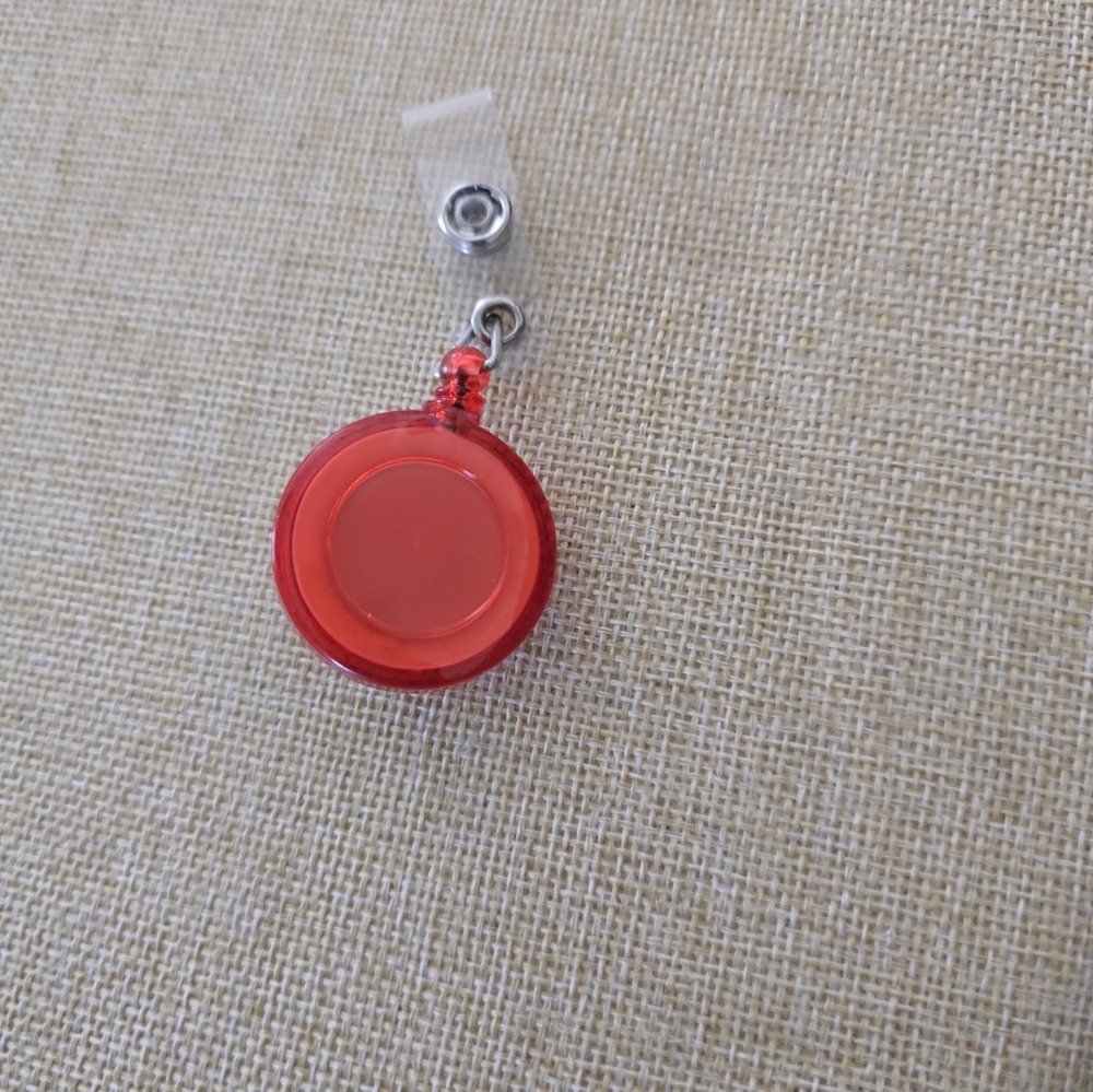 NWOT Red Retractable Badge Holder